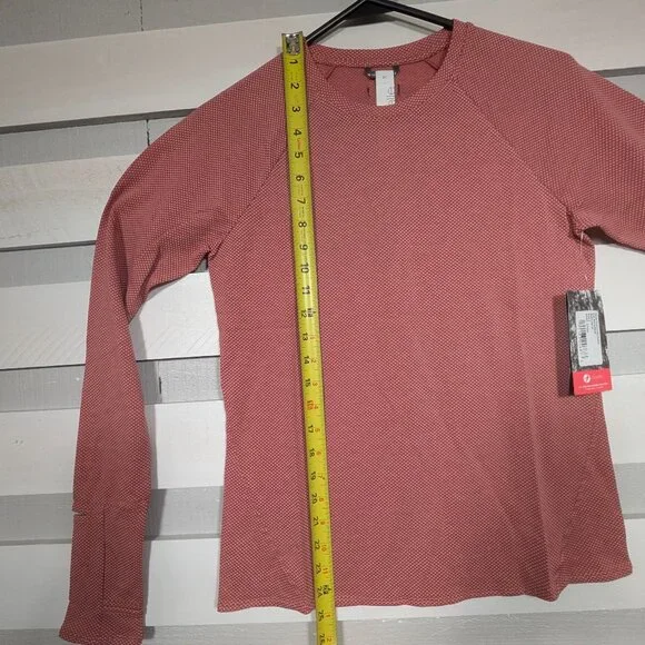 NEW Oiselle Flyout Shirt 6 or 8 Watch View Long Sleeve Running Top Rose Pink S - Picture 12 of 16